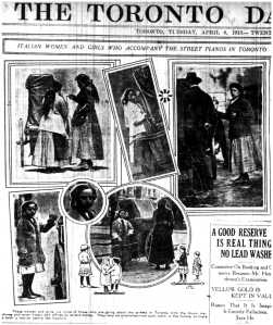 Women with street pianos, Star April 8,1913 p.1