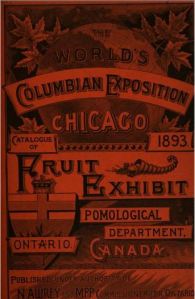 1893 Pommological Exhibition Ontario