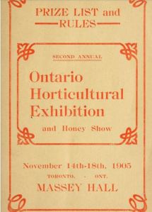 1905  Ontario Horticultural Exhibition, Massey Hall