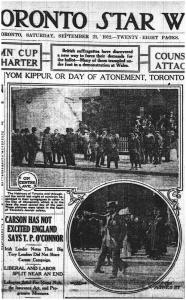 Yom Kippur, Star Weekly News Section, Sept. 21, 1912-page-001