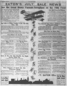 Eaton s Ad w. plane World July 6, 1910 p3-page-001