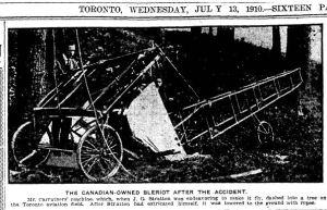 The Canadian Owned Bleriot After the Accident, Star, July 13, 1910 p. 1