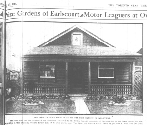 14. Prize Gardens of Earlscourt, Toronto Star Weekly July 25, 1914 p7 top