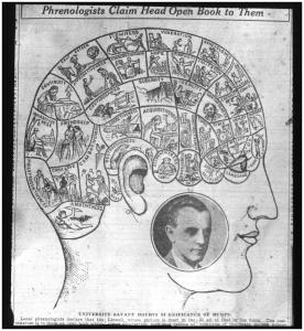 C. 59.1 Picture of skull used by phrenologist Toronto Star Weekly  March 10, 1921-page-001