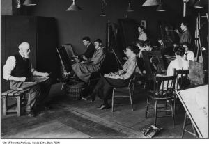 Life Drawing Class Ontario School of Art, (Old Mac left) The Grange 1911