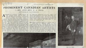 Mr. & Mrs. Reid Canadian Courier 1911 scrapbox top p306