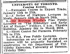 University of Toronto Extension Courses, Globe Dec. 30, 1922 p.2